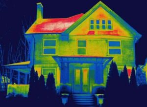 Infrared image of a house